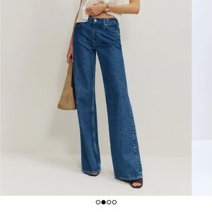 Reformation Cary Low Rise Slouchy Wide Leg Jeans 26